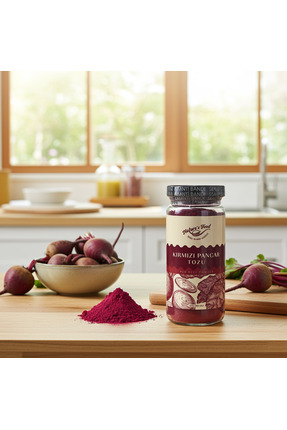 NATURES FOOD Kırmızı Pancar Tozu 150gr Cam Kavanoz Koruyucu Katkı Maddesi İçe...