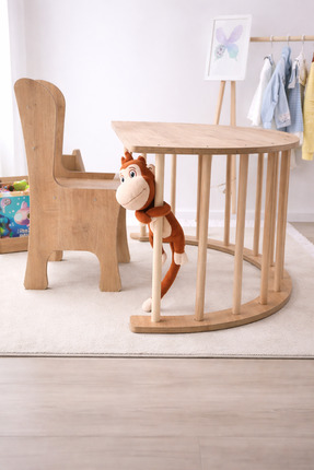 kids town Sincap 3'lü Pikler Halkası Montessori Aktivite Ve Oyun Masası, Kayd...