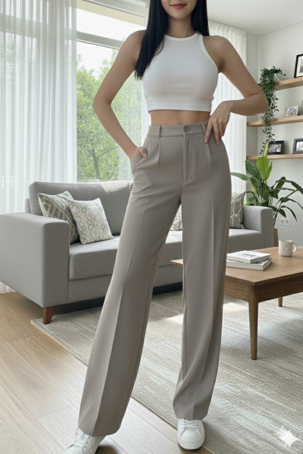 Miss Ariena  Yeni Sezon Oversize Palazzo Pantolon 2026 - Görsel 2