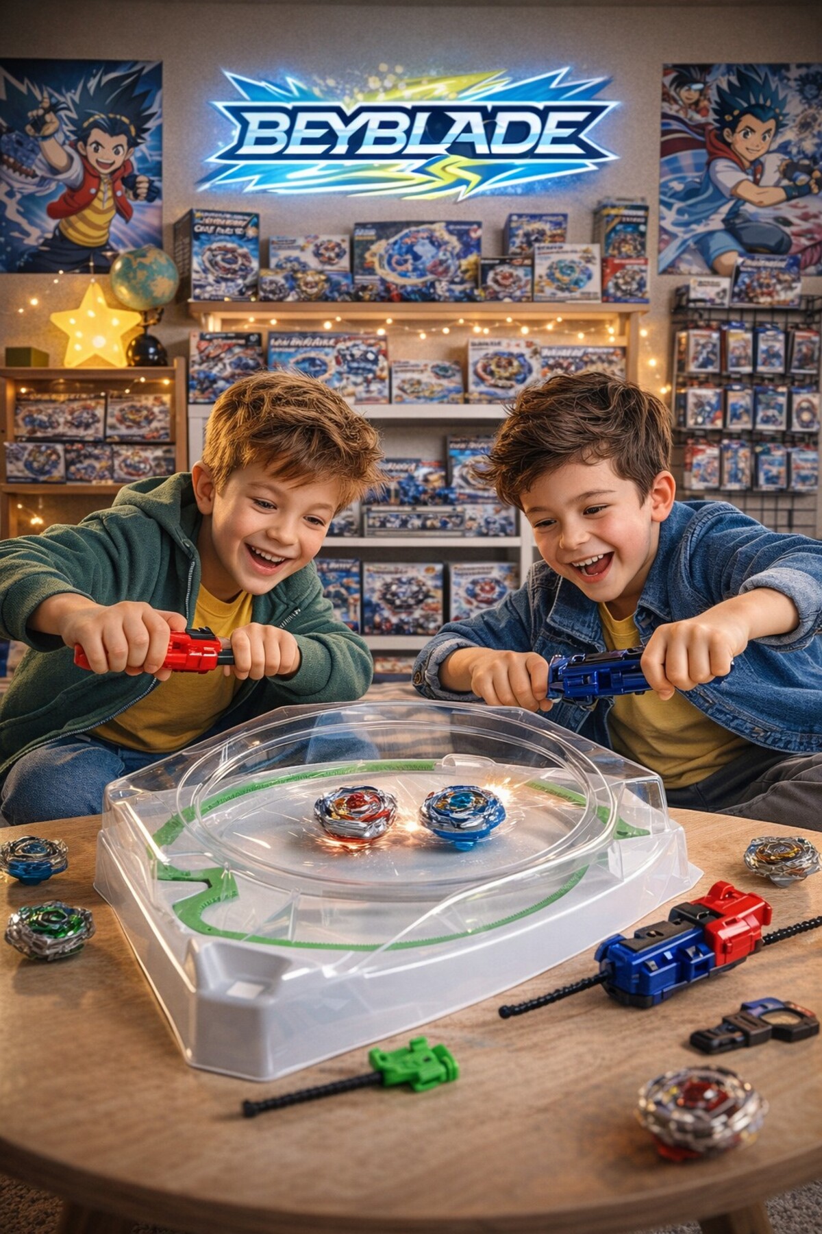 TOYFEST Beyblade X Battle Arena Uyumlu Thunder Gyro X 4 Adet Savaş