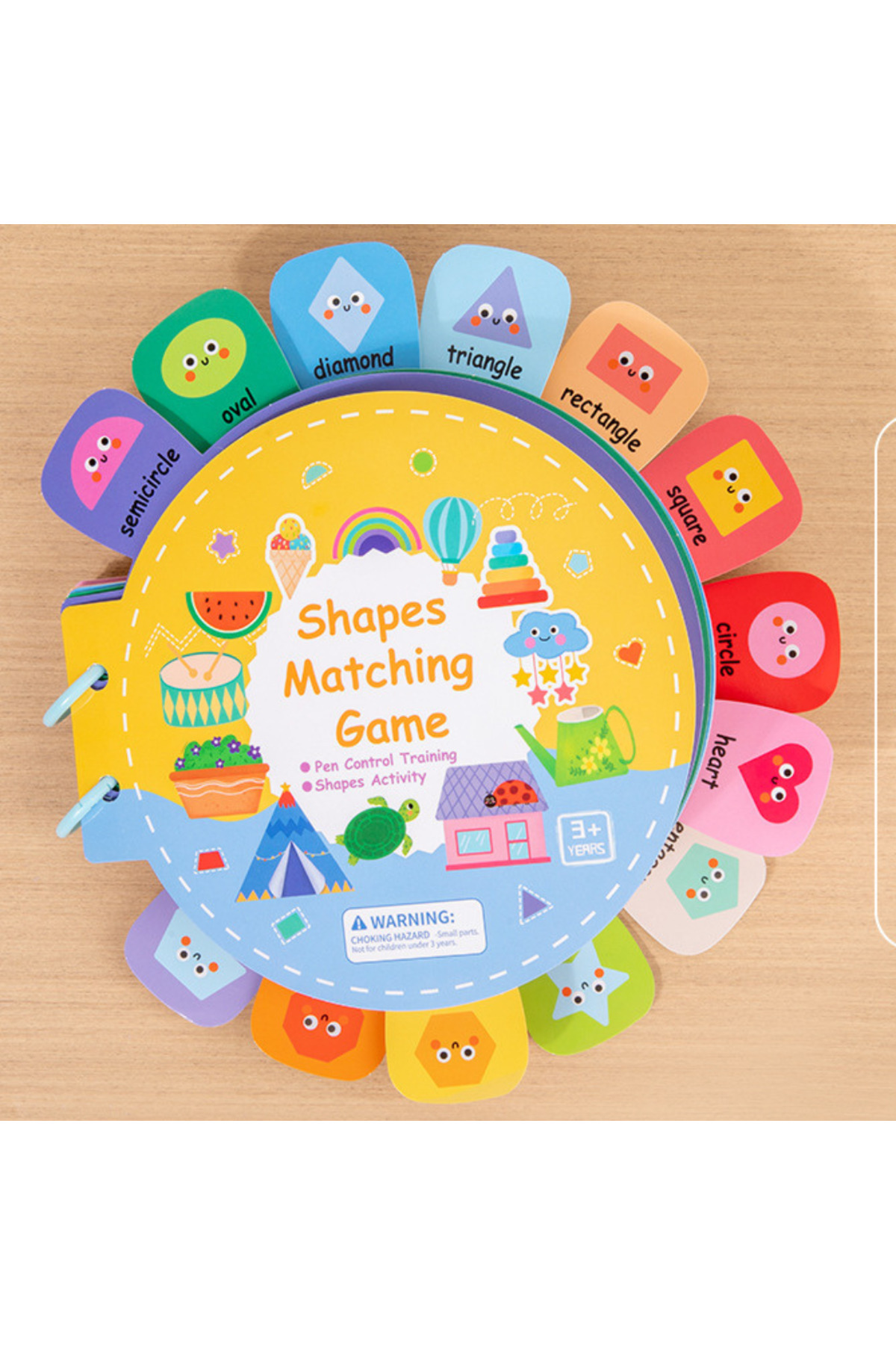 کتاب سرگرم‌کننده جورکردن اشکال – کتاب آموزشی فعالیت‌های قابل استفاده مجدد – اسباب‌بازی آموزشی – مناسب سنین ۳ سال به بالا