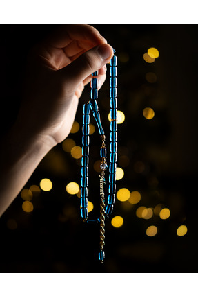 COLLECTION OF ROSARY Sınırlı Zevk | Mavi Ateş Kehribar Tesbih | 925 Ayar | Ki...