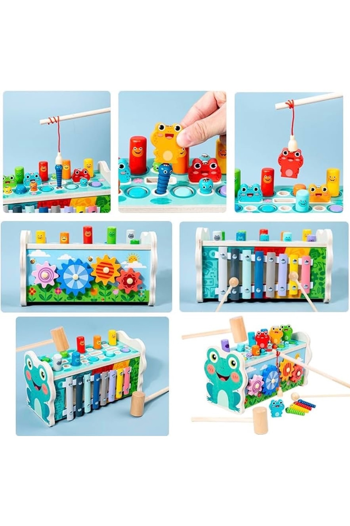 اسباب‌بازی چوبی فعالیت مونته‌سوری برای نوپاها – اسباب‌بازی آموزشی مهارت‌های حرکتی