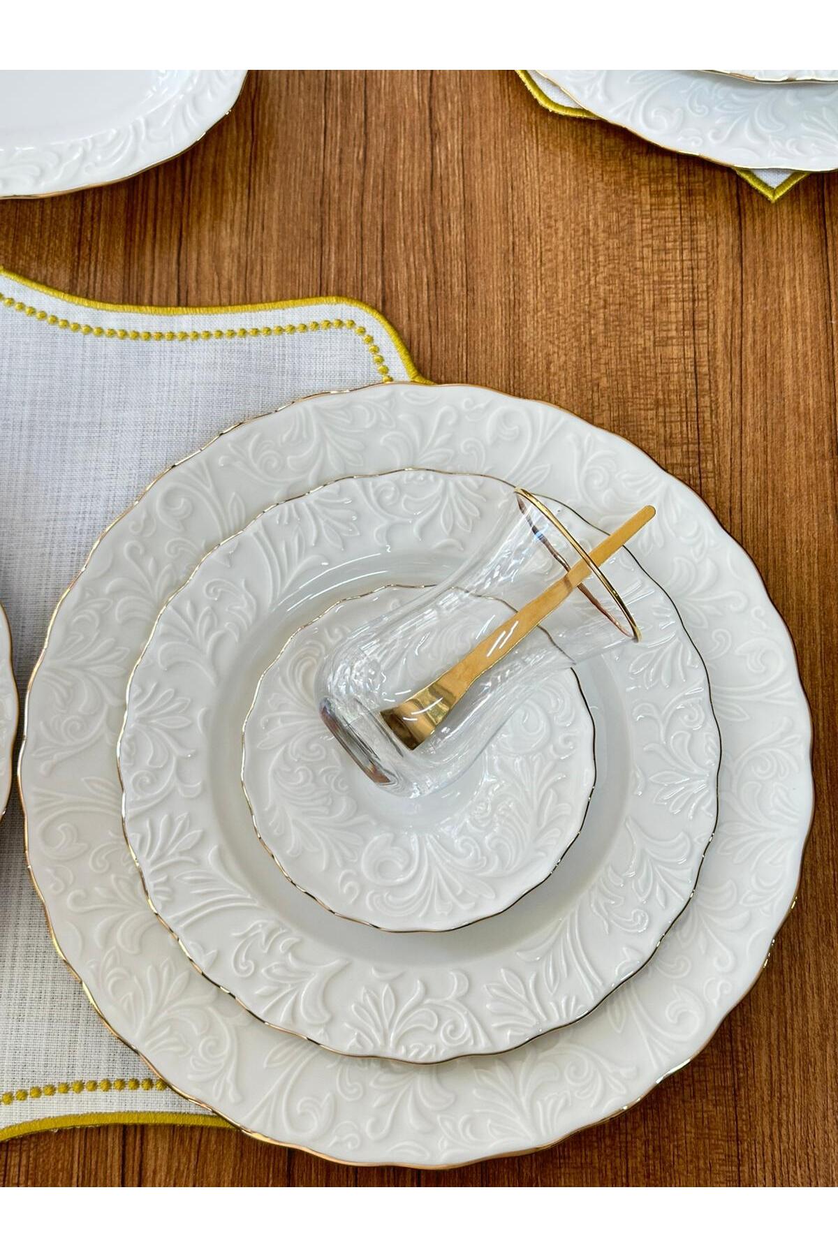 MD MİMOZA DEKOR Yemek & Kahvaltı Takımı 68 Parça 6 Kişilik Rose