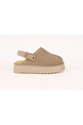 Roy Jones Hobart kadın kışlık kürklü sandalet; kapalı burun tasarımı ve içi k...