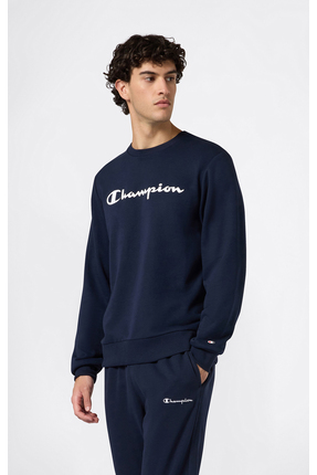 Champion Script Shop Crewneck Sweatshirt Lacivert Erkek Sweatshirt - 221919-B...