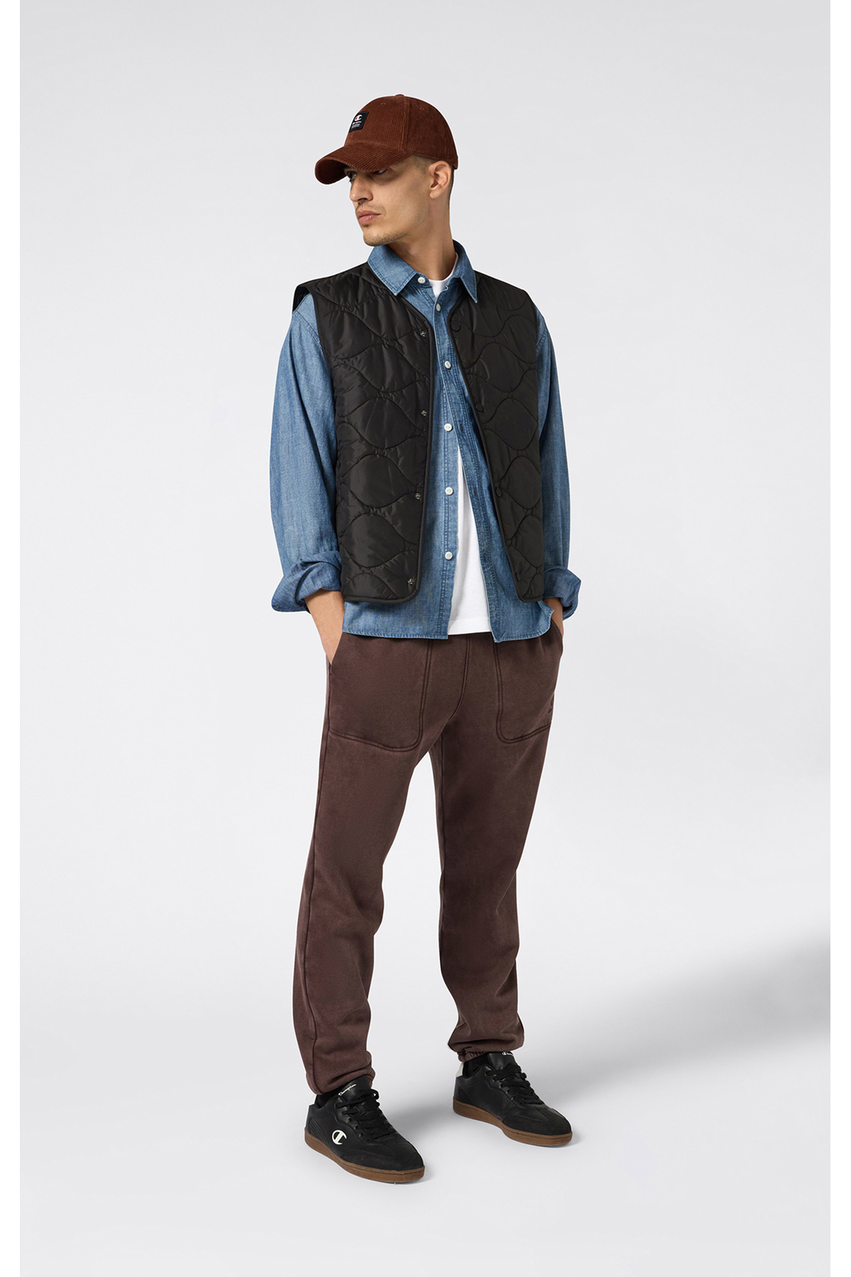 ぷーすけ Champion Elastic Cuff Pants Erkek Kahverengi Eşofman Altı - 221574
