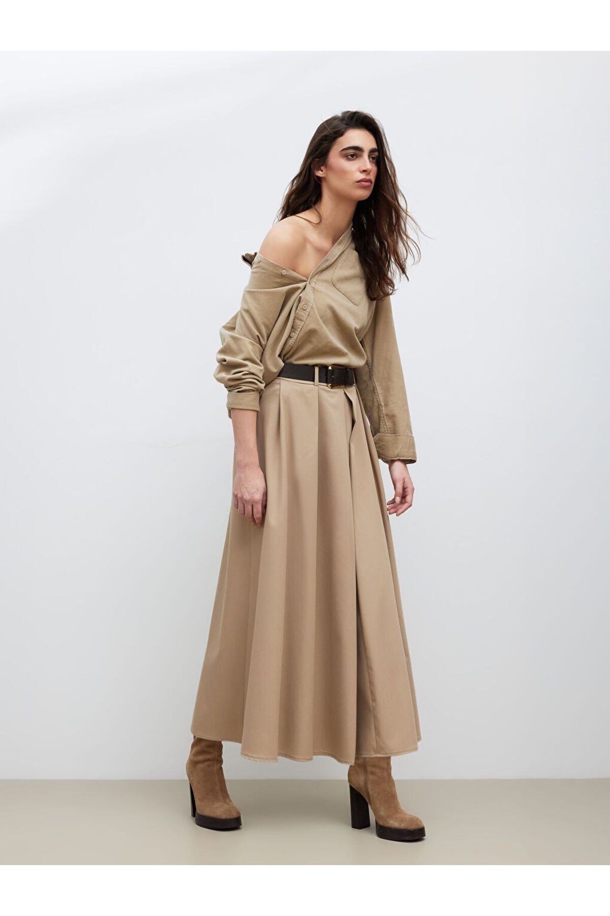 LC Waikiki LCW Vision Beli Kemerli Pileli Etek - Fiyatı, Yorumları