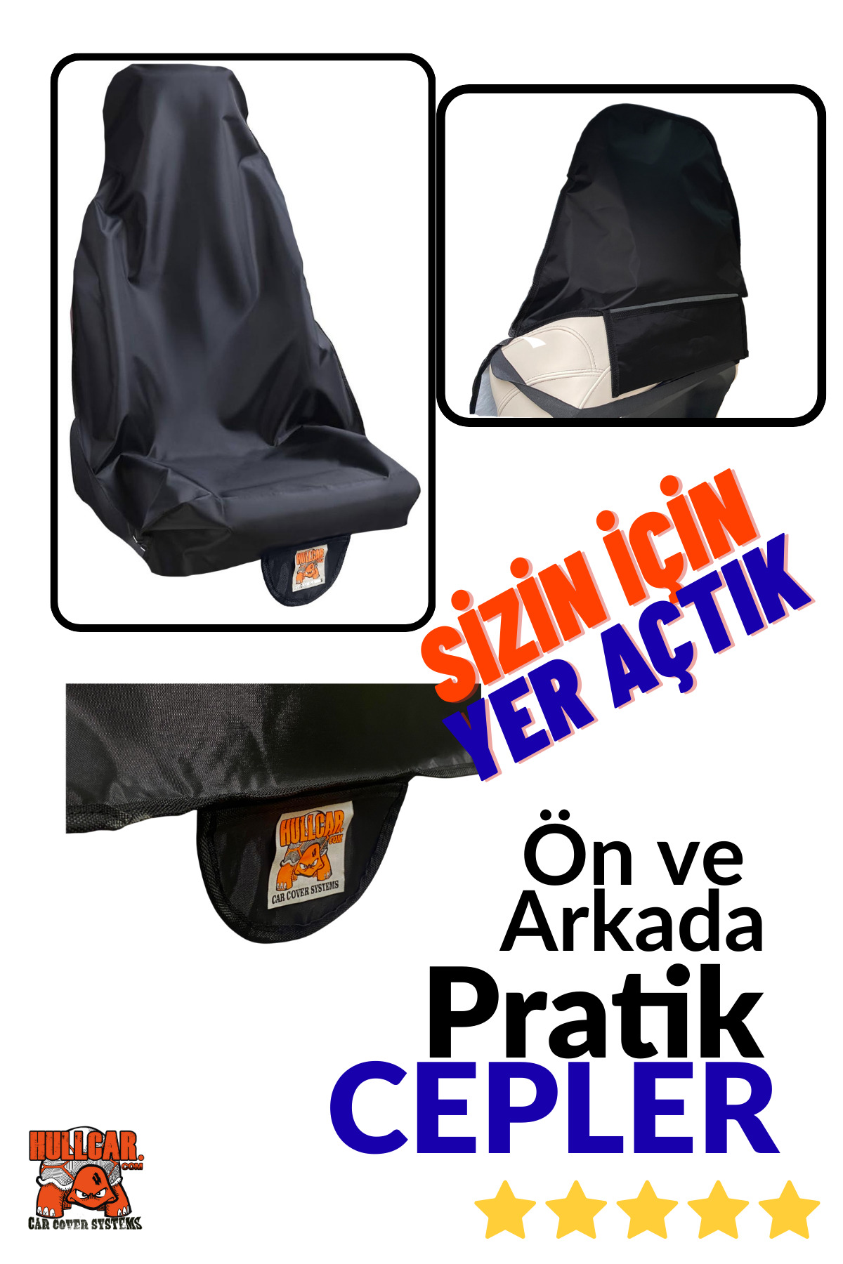 Hullcar , Çok Amaçlı Oto Koltuk Kılıfı, Yırtılmaz, Su geçirmez Araç kılıfı, Üniversal Koltuk Koruyucu fotoğrafı 2 (önizleme)