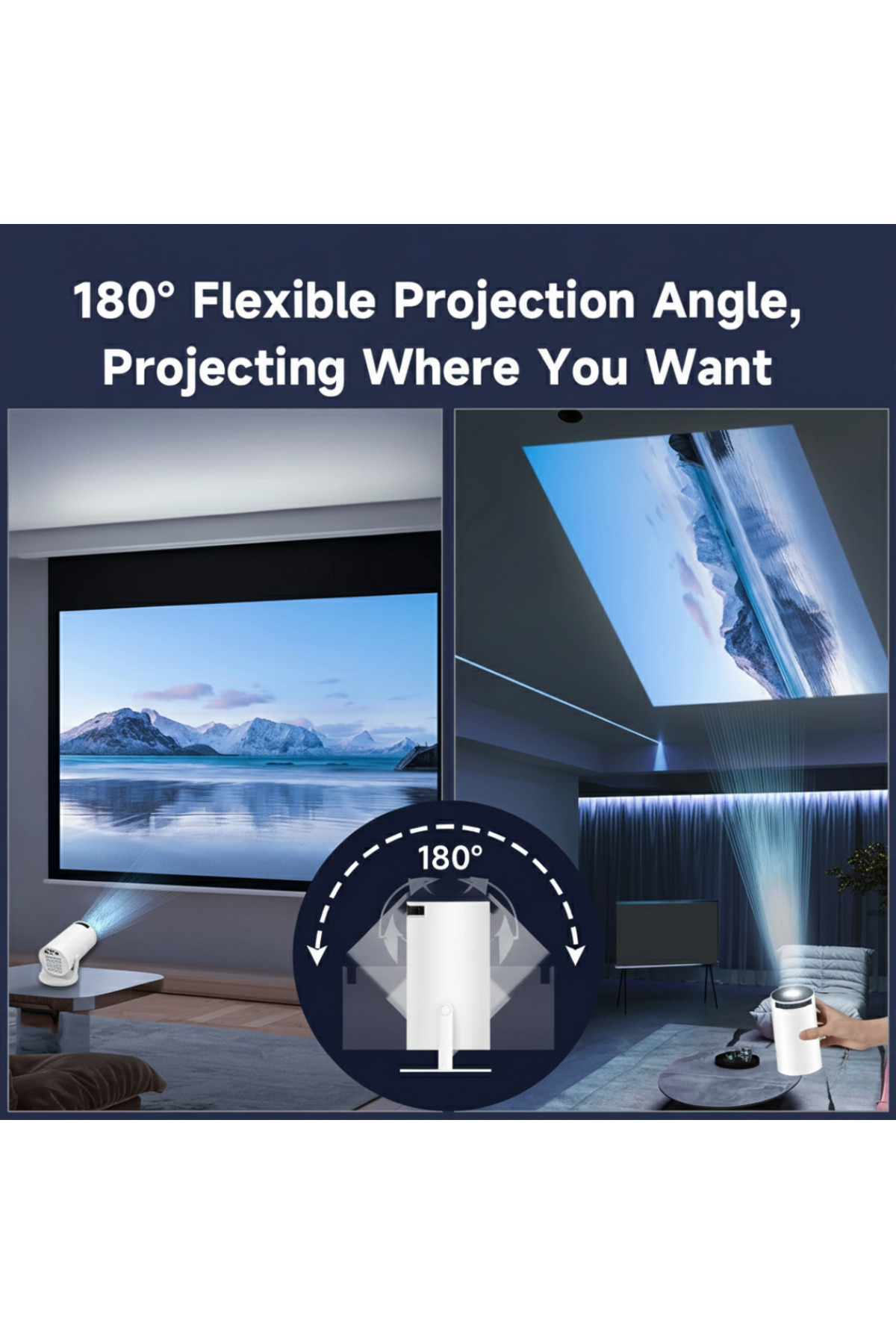 جهاز عرض الوسائط المتعددة للمسرح المنزلي LED Hy300...