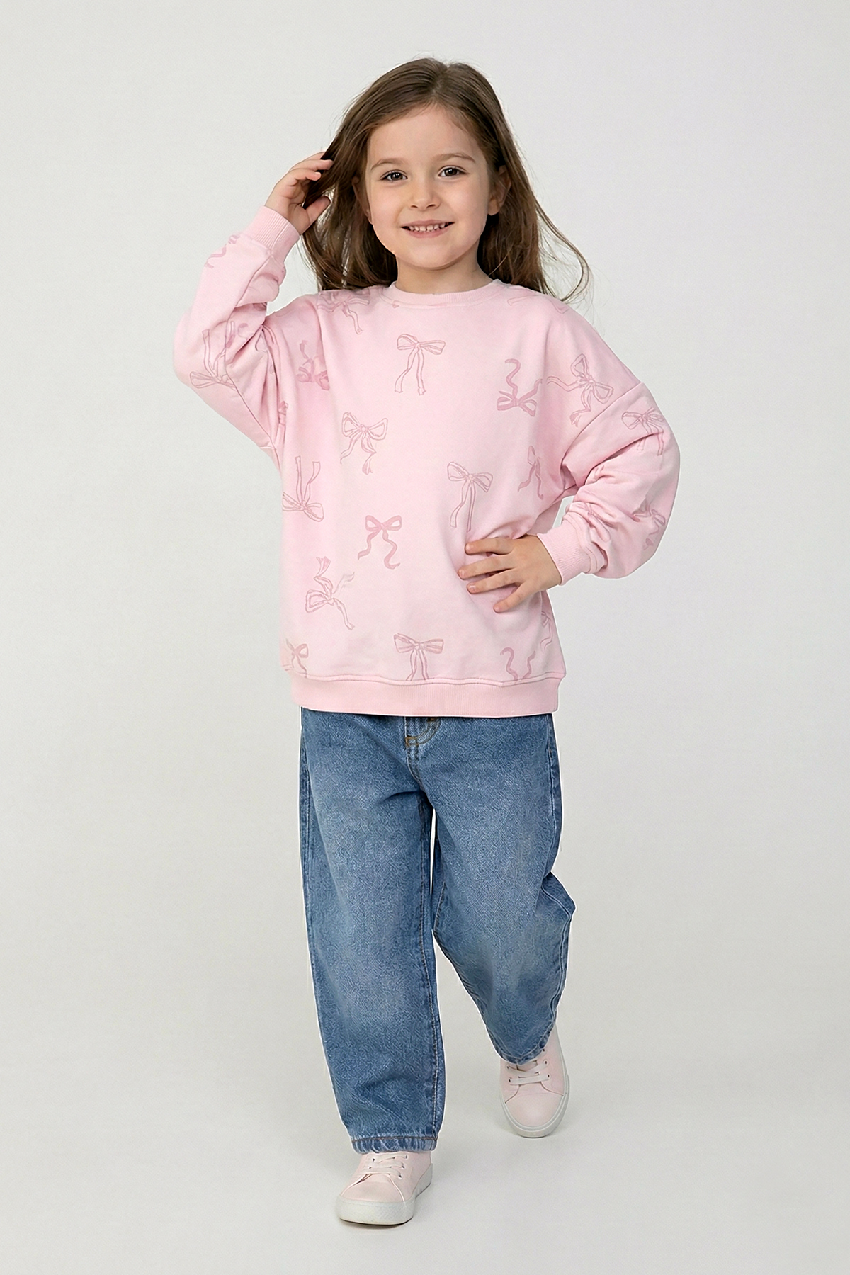 Dmb Beli Lastikli Baggy Kalıp Kız - Erkek Unisex Jean 2 'li Seri fotoğrafı 4 (önizleme)