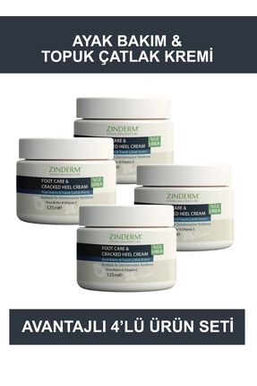 zinderm Ayak ve Topuk Çatlak Bakım Kremi 4 X 125ML