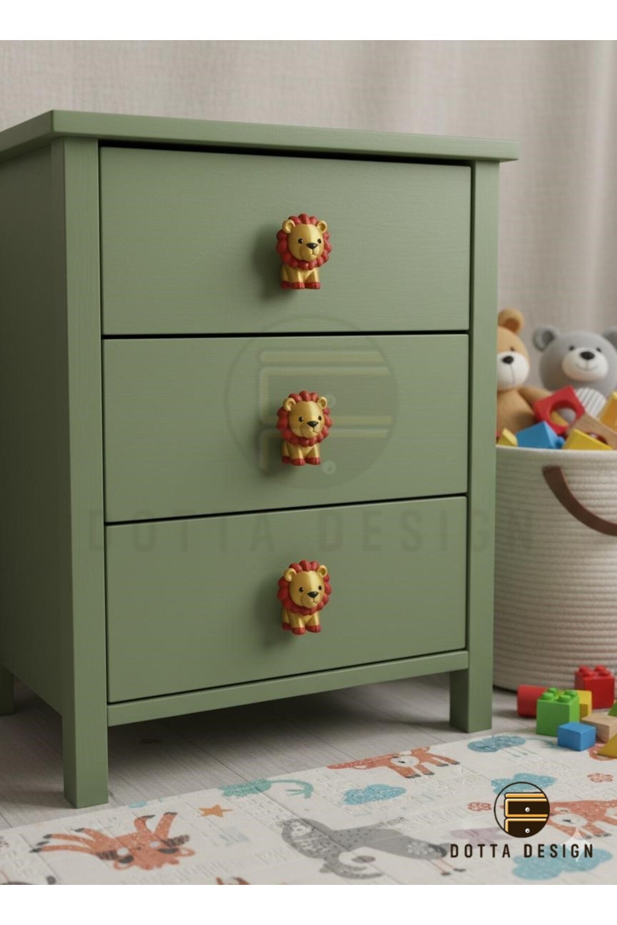 Dotta Design Çocuk Odası Kulpları - Aslan Kulp (Tekli) fotoğrafı 4 (önizleme)