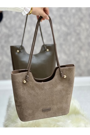 KRISTE BELL Önü Süet Arkası Deri Omuz Çantası 7459