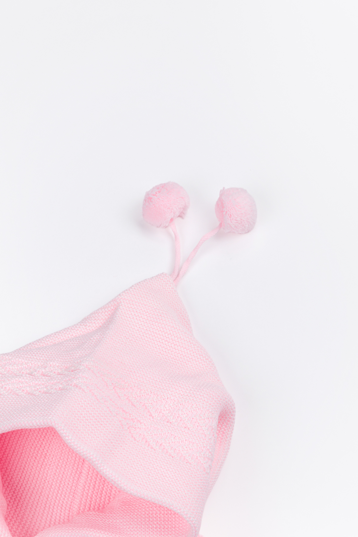 Lui Baby Yenidoğan Kapüşonlu Triko Unisex Ponponlu Bebek Hırka 0/6 Ay fotoğrafı 3 (önizleme)