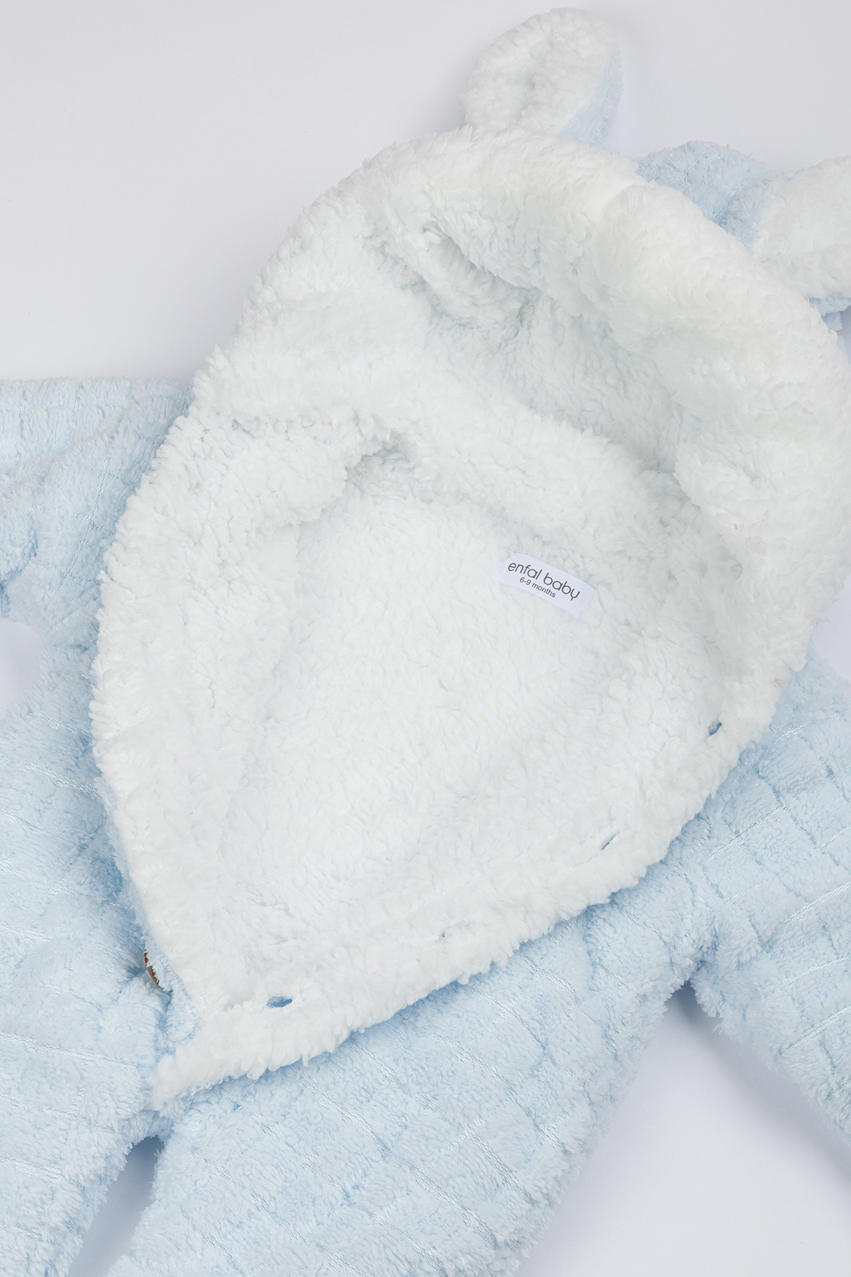 Lui Baby Polarlı Kapüşonlu Welsoft Tavşan Kulaklı Bebek Tulum fotoğrafı 7 (önizleme)