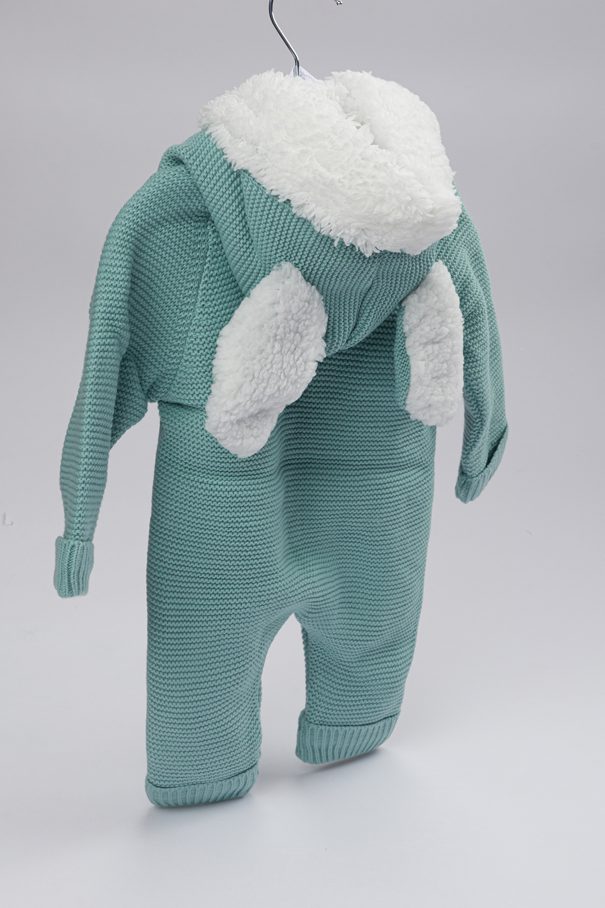 Lui Baby Polarlı Welsoft Kapüşonlu Örgü Desenli Bebek Tulum Kulaklı fotoğrafı 2 (önizleme)