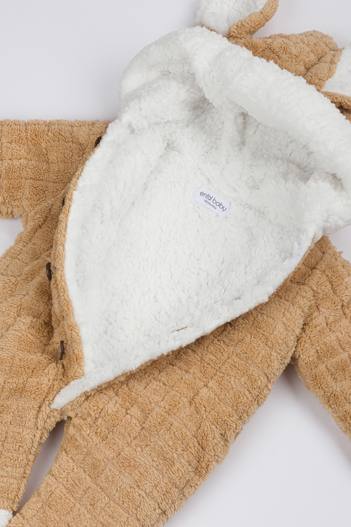 Lui Baby Polarlı Kapüşonlu Welsoft Tavşan Kulaklı Bebek Tulum fotoğrafı 5 (önizleme)