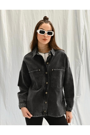 Veto Jeans Kot Gömlek/Ceket Açık Siyah