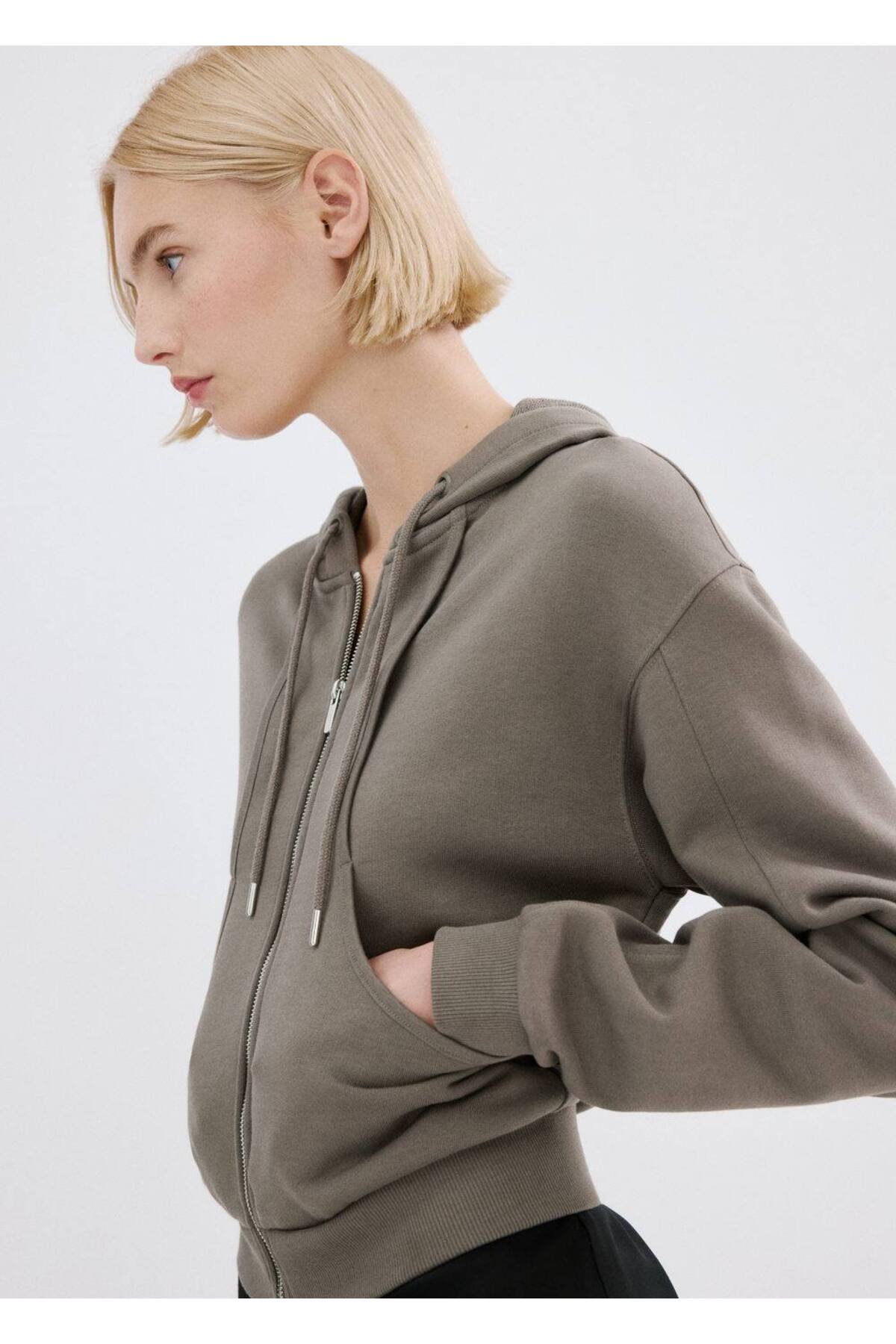 MANGO  Kapüşonlu sweatshirt - Görsel 7