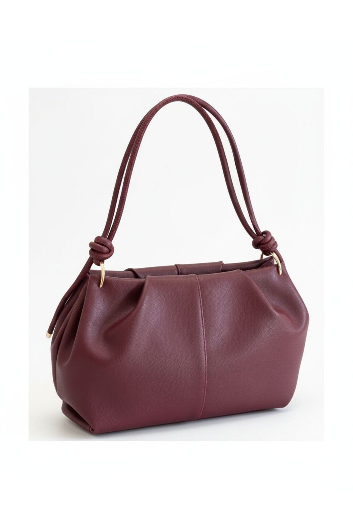 women's burgundy hand and shoulder bag