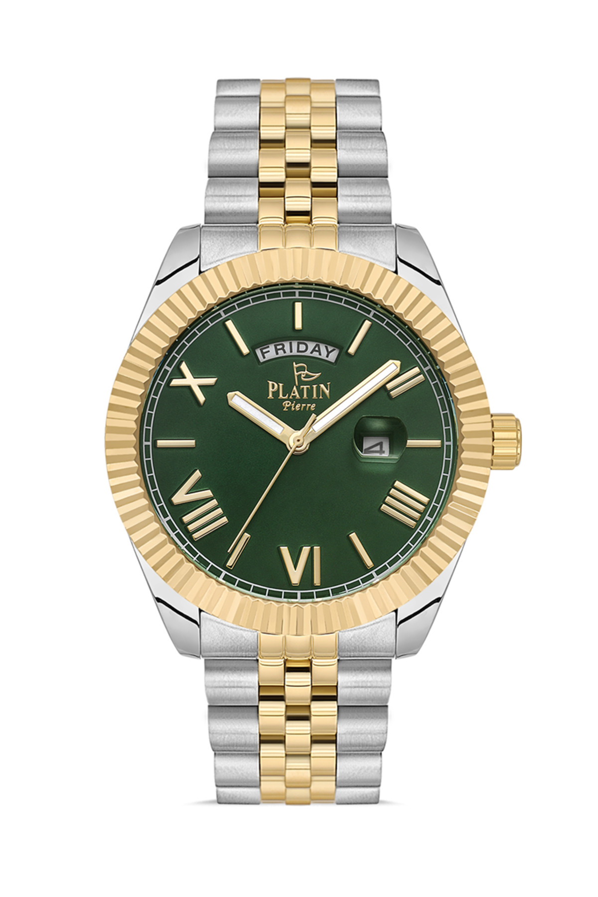 ساعت مچی تقویمی مردانه با بند فولادی Pl-1255Ga-D10