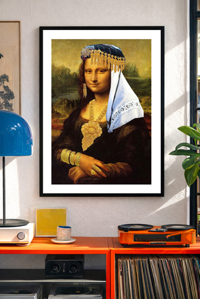 Koi Art Design Siyah Çerçeveli Tek Parça Modern Karışık Troll Temalı Yüksek K...