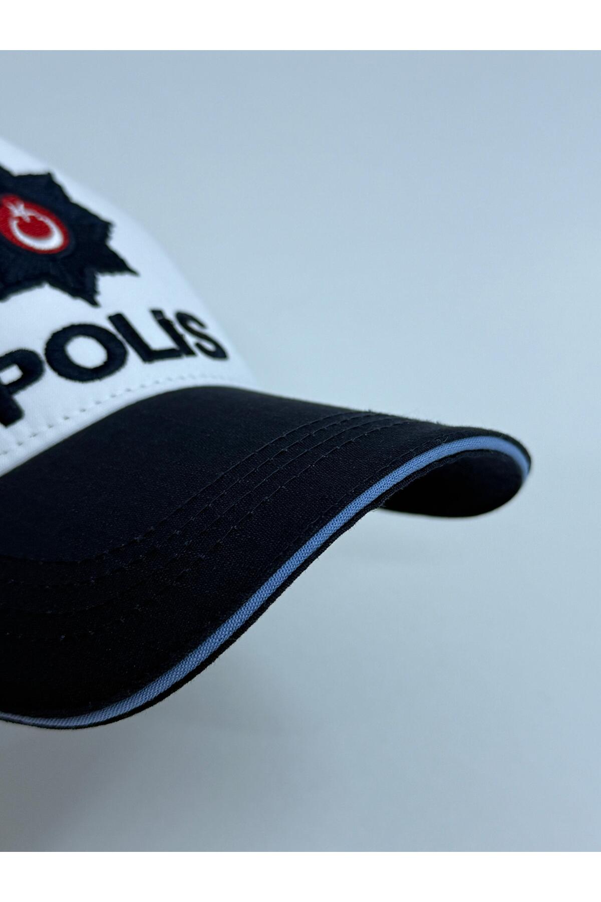 ÖZDEMİR ŞAPKA POLİS YAZLIK TRAFİK MAVİ ŞERİTLİ görsel 6