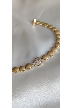 DURU AKSESUAR Çelik VİP Damla Model Taşlı Bileklik