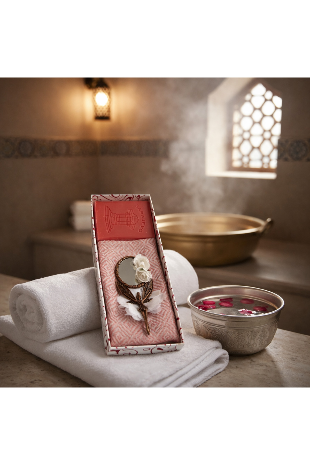 Hediye Hamamı El Yapımı Hamam Hediye Seti – Sabunlu , Havlu ve