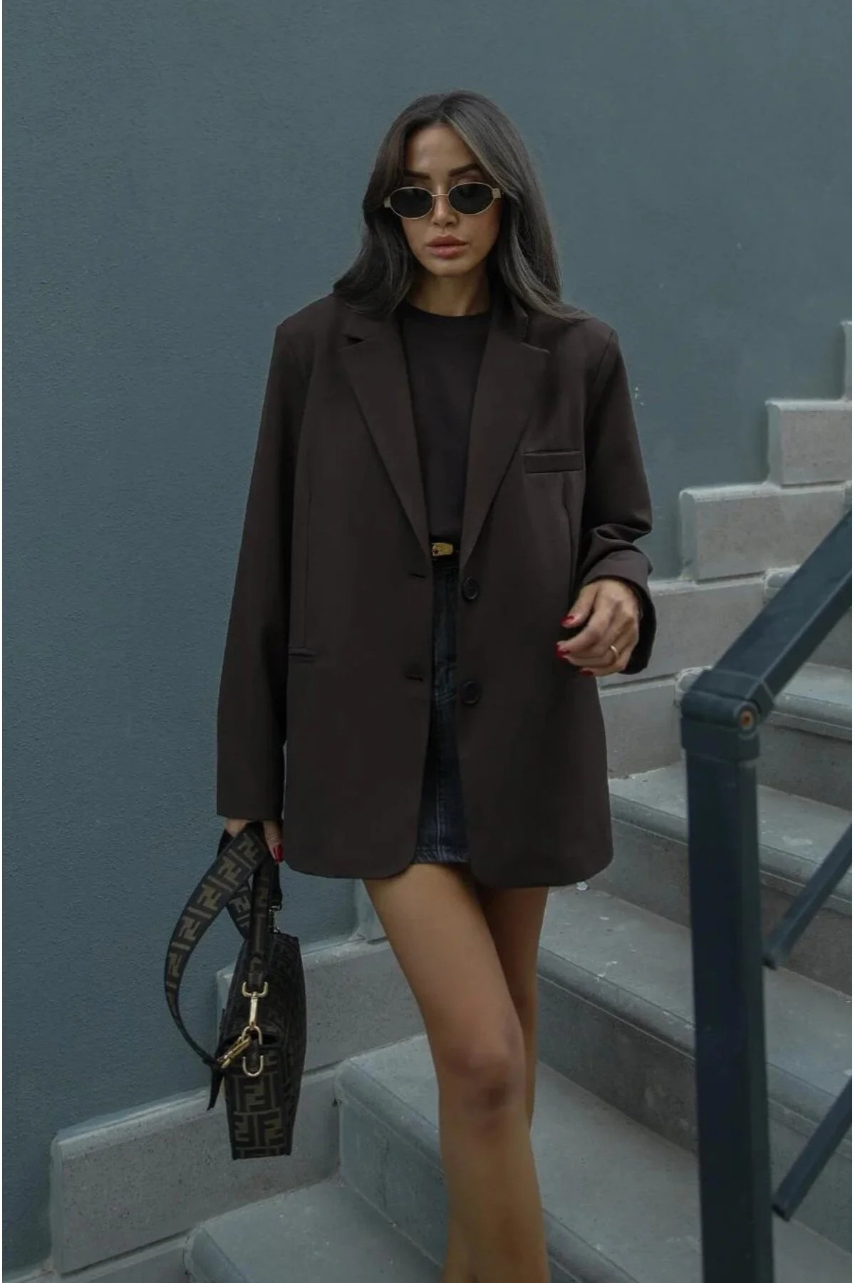 My Blog Brązowa marynarka - 7619