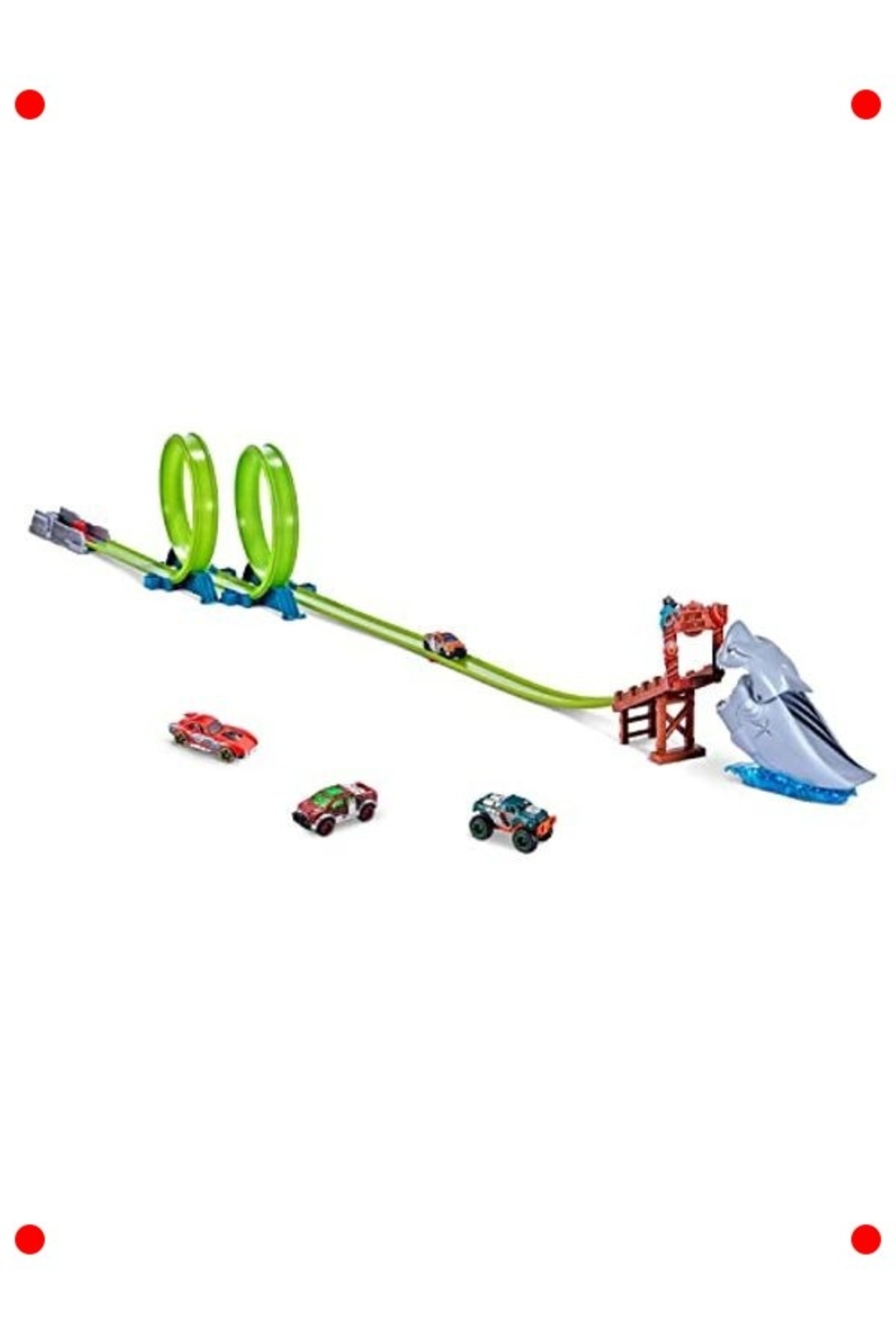 مجموعه اسباب‌بازی خودرو مسابقه‌ای با تم کوسه