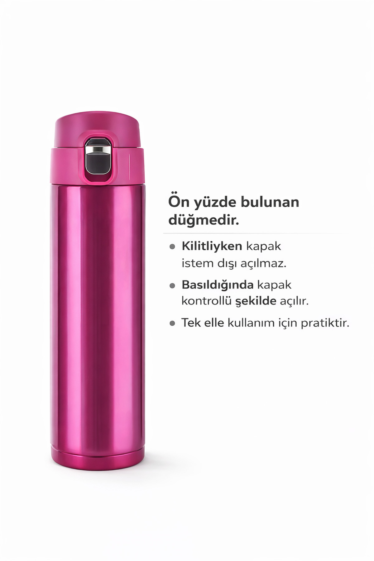 Bymiel Kişiye Özel İsimli Kilitli Çelik Termos fotoğrafı 5 (önizleme)