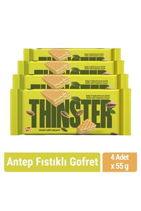 Thinster Antep Fıstıklı Kremalı Gofret 55 gr x 4 adet