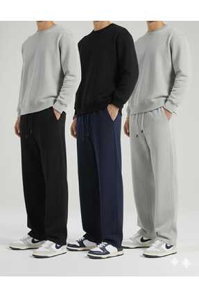 modlux 3 lü Set Siyah Gri Lacivert Fırsat Ürünü Kaliteli Bol Kesim Esnek Raha...