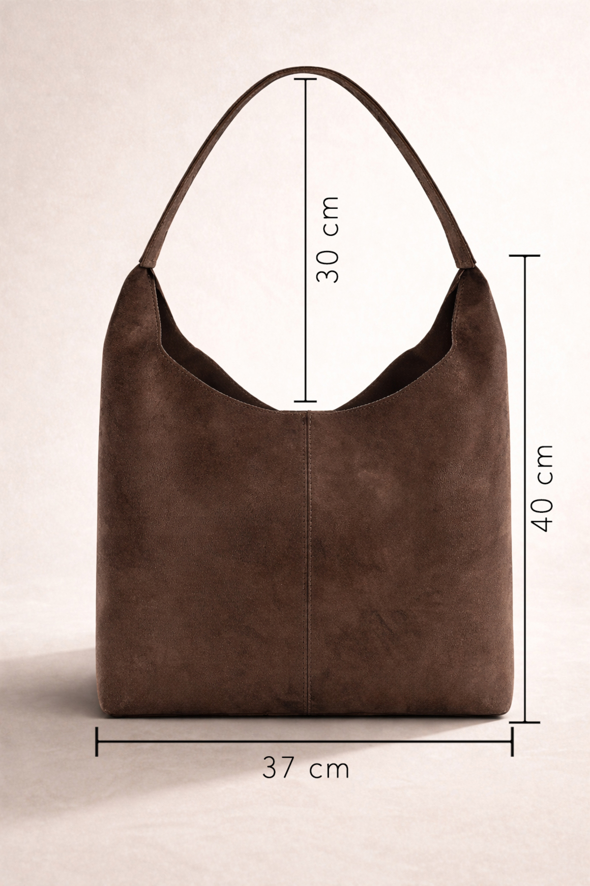 Housebags Dokulu Kahverengi Süet Shopper Vintage Çanta 284 görsel 8