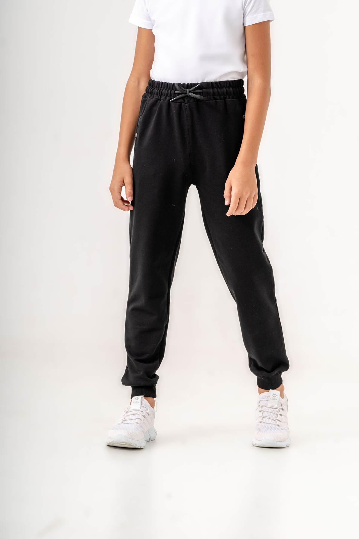 2 Rope Zippered Basic Boys' Sweatpants