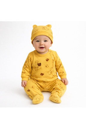 Nafitto baby&junior AYICIK BASKI ERKEK TULUM BERE SET