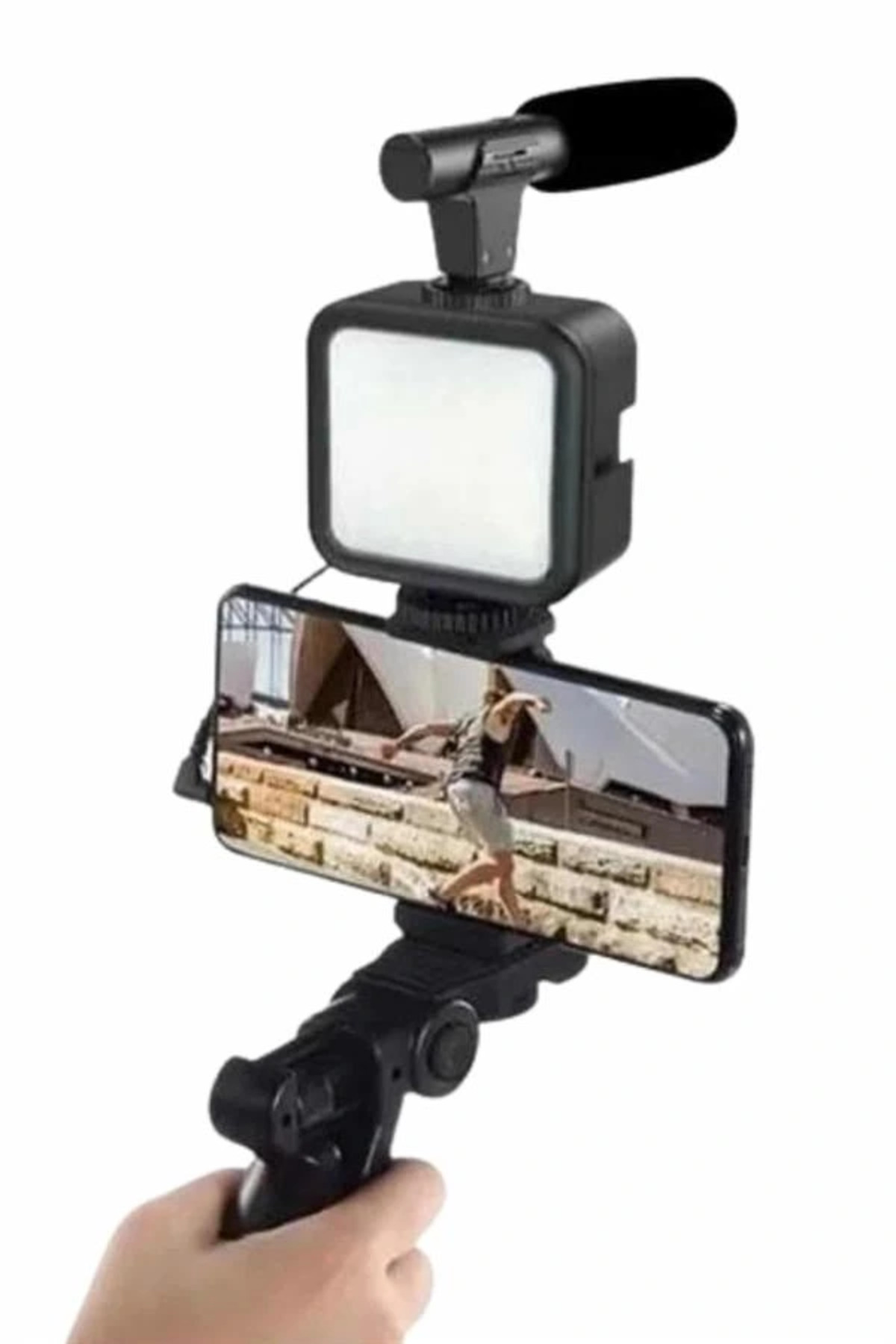 KaF KeF SHoPP VLK Telefon Tutucu Mini Mikrofonlu Tripod Vlog Çekim Video VLK fotoğrafı 3 (önizleme)