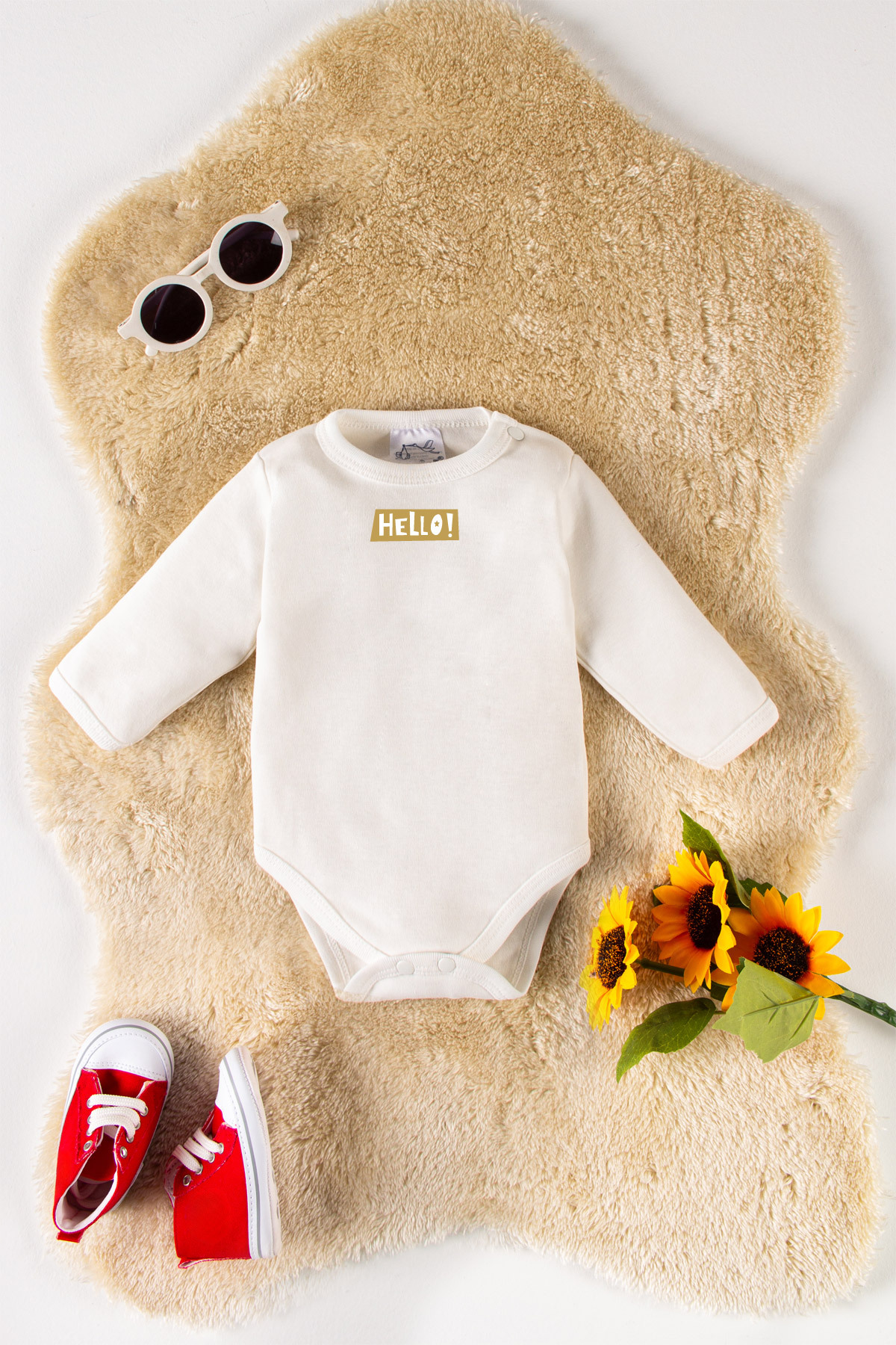 Miniel Unisex %100 Organik Pamuklu Random Baskılı 3-6-9-12 Ay 6Lı Uzun Kollu Bebek Body Zıbın fotoğrafı 4 (önizleme)