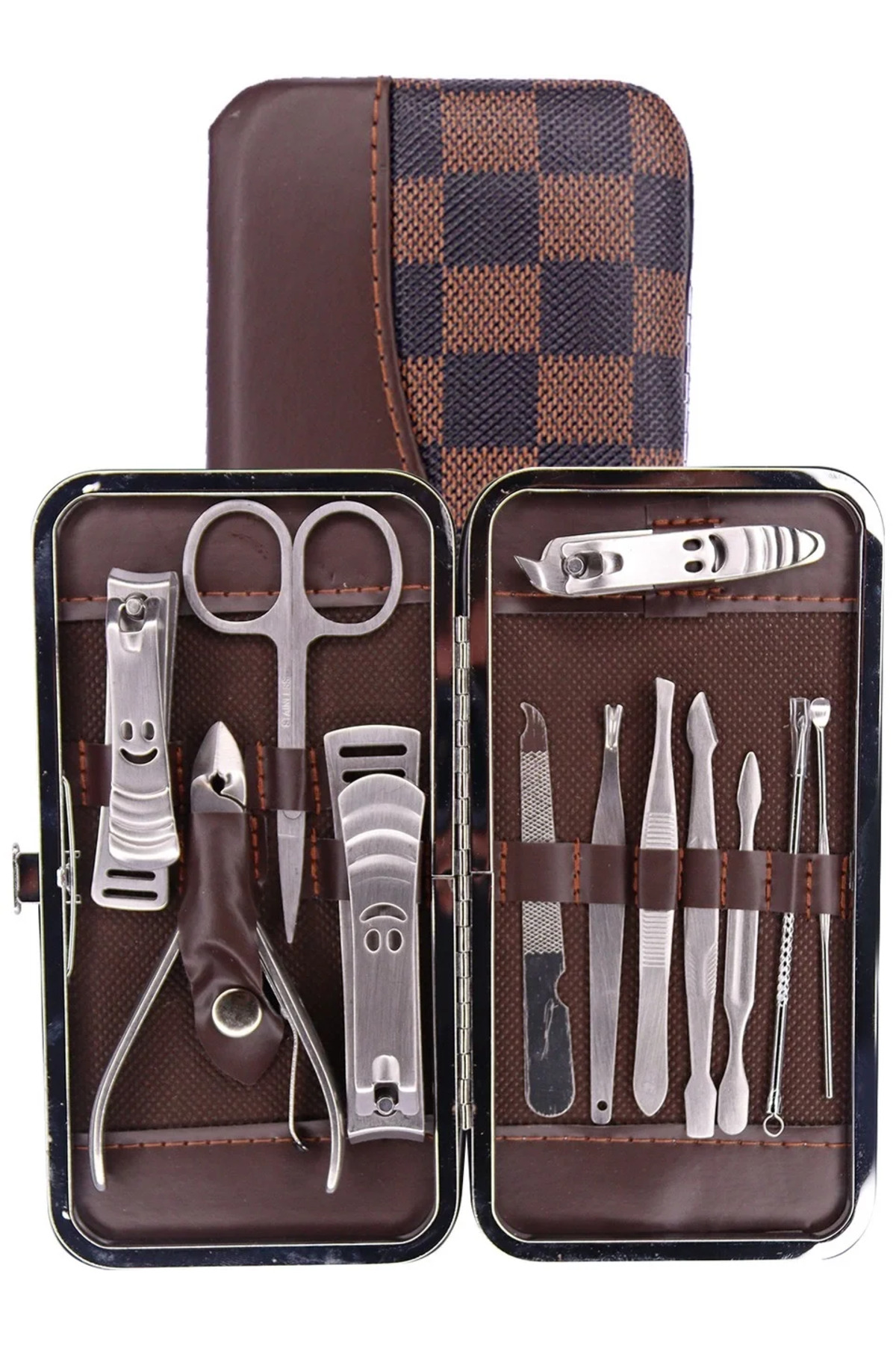 KaF KeF SHoPP VLK Tırnak Makası Tırnak Bakım Seti Deri Çantalı 12 Parça Set (5047) VLK fotoğrafı 5 (önizleme)