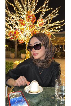 diorel F Desen Yün İpek Şal Siyah