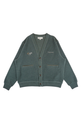 FLEAMARKT Selanik Örme Oversize Haki Melanj Hırka