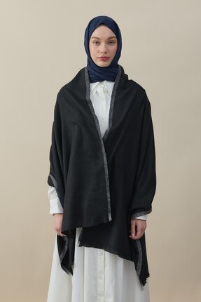 diorel Etro Desen Kaşmir Omuz Şalı Siyah