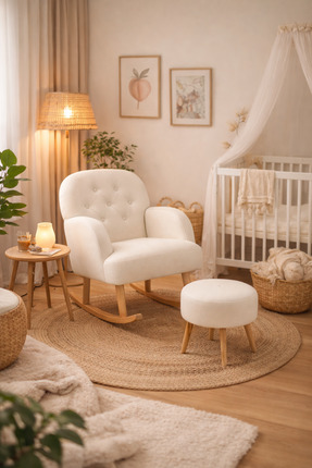 arge demo Verona Sallanan Koltuk Ahşap Ayaklı Wellsoft Kumaş Berjer -Emzirme ...