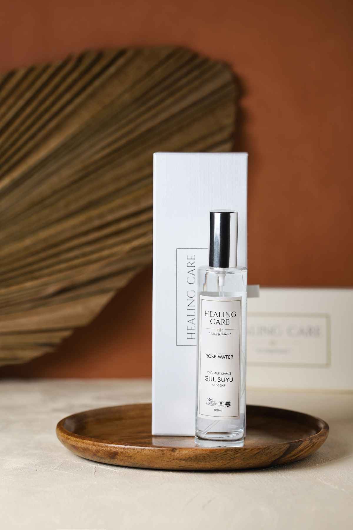 Saf Gül Suyu 100ml Cam Şişe Özel Ambalaj — Healingcare52 — تصویر 2 از 6