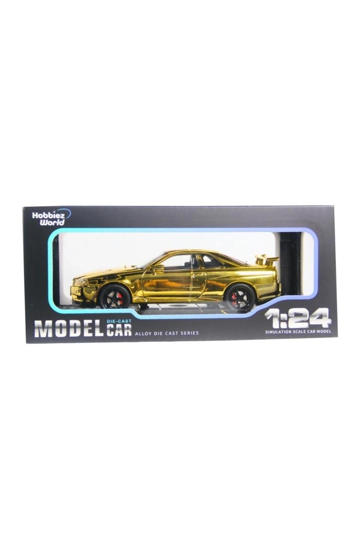 HOBBİEZ WORLD Nissan Skyline GT-R R34 Shinny Colors Altın Sarısı 1