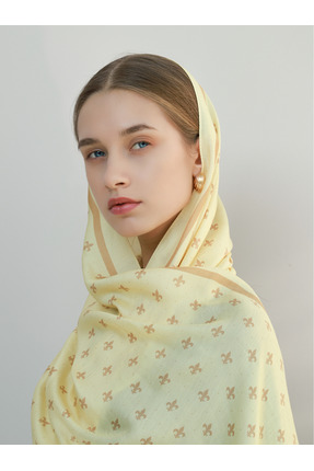 Sadah Amiri Amber Floş Viskon Şal