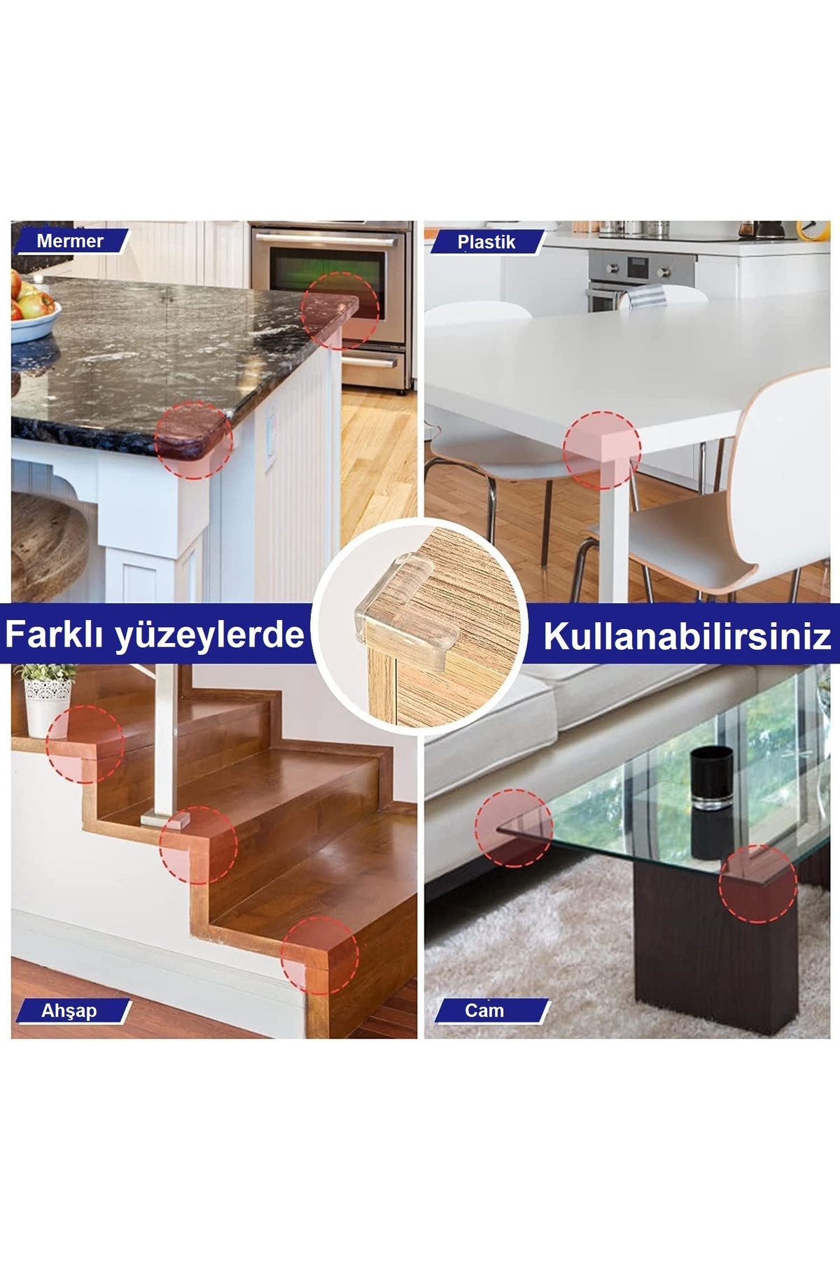 Tarix Masa Kenar Köşe Koruyucu 4 Adet fotoğrafı 3 (önizleme)