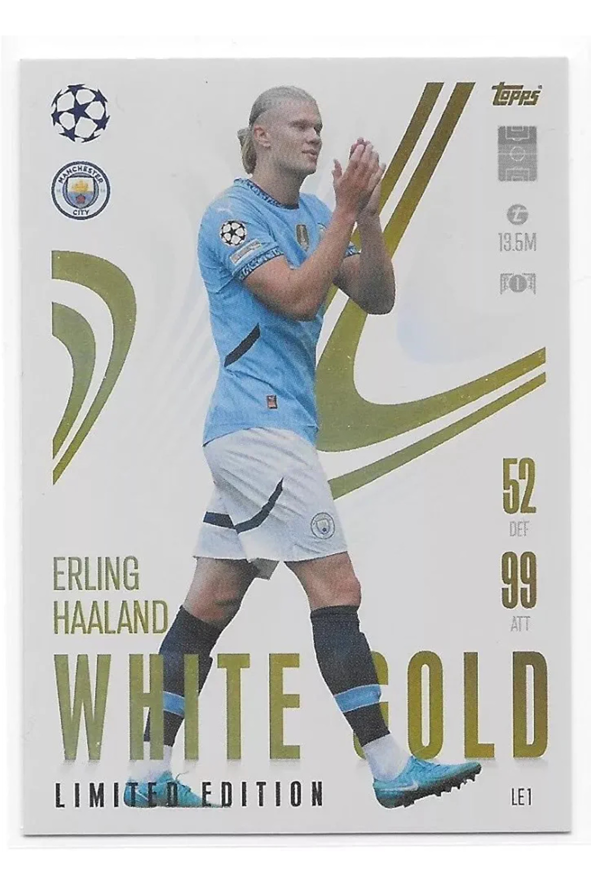 Topps Match Attax Extra 2024 2025 Haaland White Gold Limited